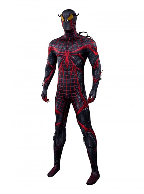 Spider Man 2 Halloween Cosplay Absolute Carnage Miles Morales Bodysuit Costume Set