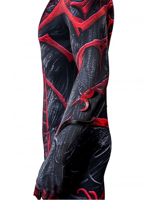 Spider Man 2 Halloween Cosplay Absolute Carnage Miles Morales Bodysuit Costume Set