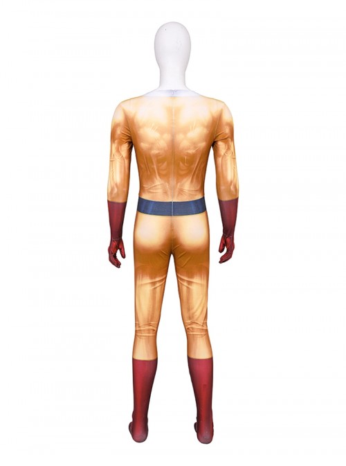 One Punch Man Season 3 Halloween Cosplay Saitama Bodysuit Costume Set Without Shoes