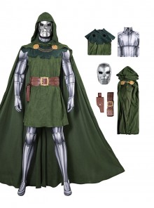 Fantastic Four Halloween Cosplay Doctor Doom Victor von Doom Costume Set Without Shoes