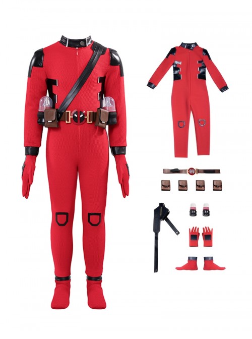 Movie Deadpool & Wolverine Halloween Cosplay Baby Deadpool Costume Set Without Helmet And Knif