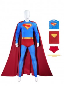 Movie Superman Halloween Cosplay Superman Bodysuit Battle Suit Costume Set Without Shoes