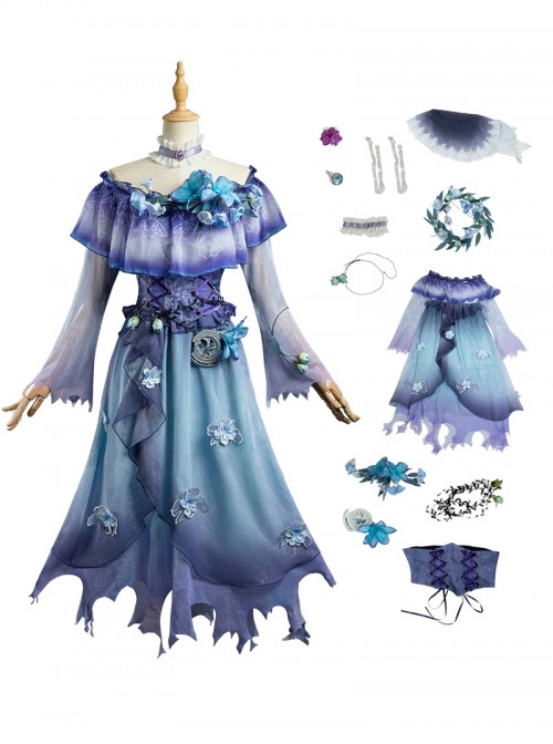 Game Identity V Halloween Cosplay Melly Plinius Entomologist New Skin Ghost Candle Costume Full Set