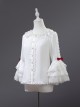 Berry Futa Tata Series Sweet Lolita White Princess Exquisite Ruffle Bell Sleeves Gorgeous Blouse