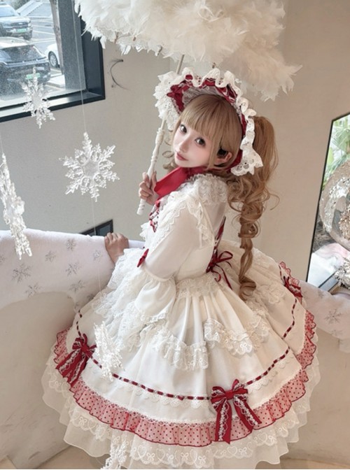 Berry Futa Tata Series Sweet Lolita White Princess Exquisite Ruffle Bell Sleeves Gorgeous Blouse