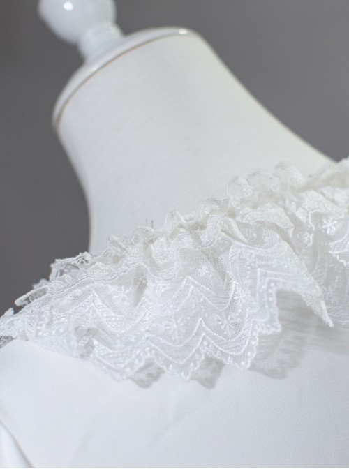 Berry Futa Tata Series Sweet Lolita White Princess Exquisite Ruffle Bell Sleeves Gorgeous Blouse