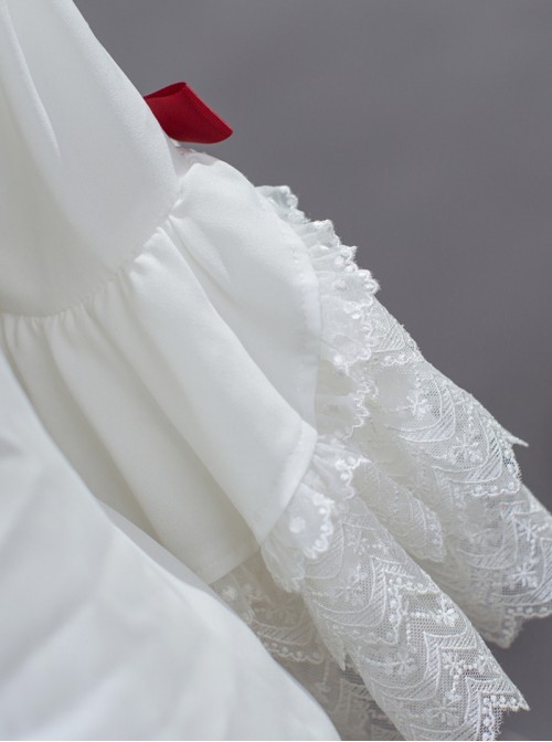 Berry Futa Tata Series Sweet Lolita White Princess Exquisite Ruffle Bell Sleeves Gorgeous Blouse