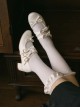 Elena Series Classic Lolita French Chic Detachable Bow Elegant Refined Medium Heel Mary Jane Shoes