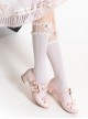 Elena Series Classic Lolita French Chic Detachable Bow Elegant Refined Medium Heel Mary Jane Shoes