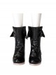 Game Zenless Zone Zero Halloween Cosplay Hoshimi Miyabi Accessories High Heel Black Leather Shoes