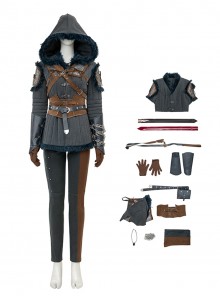 Games The Witcher 4 Halloween Cosplay Ciri Costume Set Without Shoes And Sword