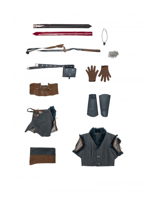 Games The Witcher 4 Halloween Cosplay Ciri Costume Set Without Shoes And Sword