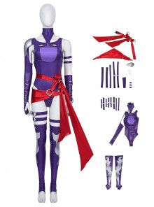 Game Marvel Rivals Halloween Cosplay Psylocke Vengeance Skin Costume Set Without Shoes