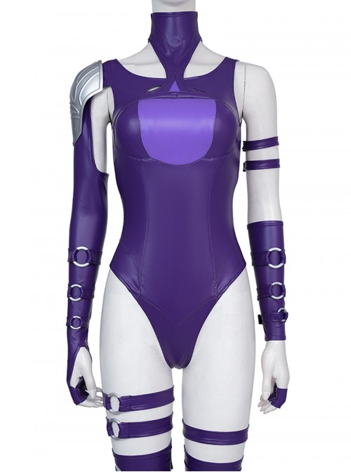 Game Marvel Rivals Halloween Cosplay Psylocke Vengeance Skin Costume Set Without Shoes