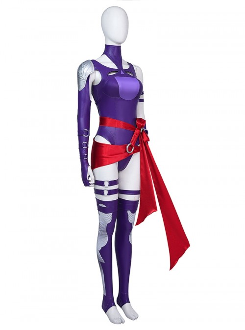 Game Marvel Rivals Halloween Cosplay Psylocke Vengeance Skin Costume Set Without Shoes