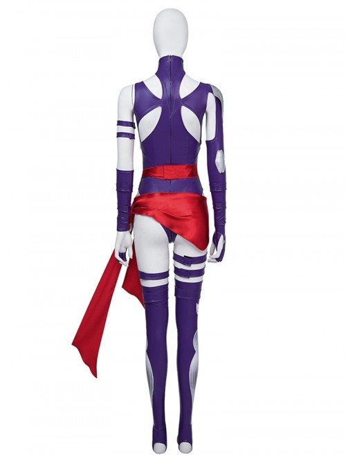 Game Marvel Rivals Halloween Cosplay Psylocke Vengeance Skin Costume Set Without Shoes