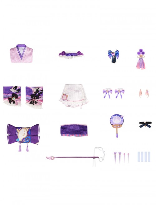 Game Genshin Impact Halloween Cosplay Yumemizuki Mizuki Costume Set