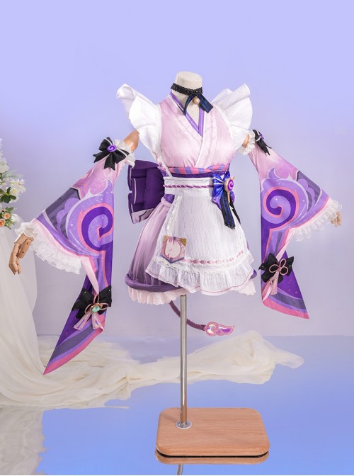 Game Genshin Impact Halloween Cosplay Yumemizuki Mizuki Costume Set