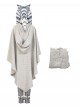 Star Wars Ahsoka Halloween Cosplay Tano White Battle Suit Costume Gray Cloak