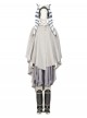 Star Wars Ahsoka Halloween Cosplay Tano White Battle Suit Costume Gray Cloak