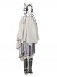 Star Wars Ahsoka Halloween Cosplay Tano White Battle Suit Costume Gray Cloak