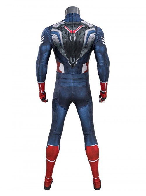 Captain America New World Order Halloween Cosplay Captain America Bodysuit Printing Version Costume Set Without Shoes