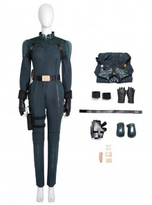 Movie Thunderbolts Halloween Cosplay Yelena Belova Black Widow Bodysuit Costume Set Without Shoes