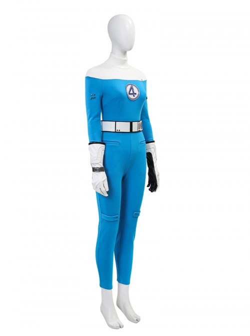 Movie The Fantastic Four First Steps Halloween Cosplay Invisible Woman Bodysuit Costume Set Without Shoes