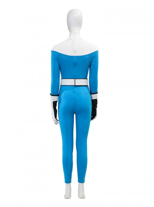 Movie The Fantastic Four First Steps Halloween Cosplay Invisible Woman Bodysuit Costume Set Without Shoes