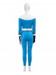Movie The Fantastic Four First Steps Halloween Cosplay Invisible Woman Bodysuit Costume Set Without Shoes