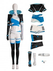 Game Marvel Rivals Halloween Cosplay Seol Hee Luna Snow Costume Set Without Shoes