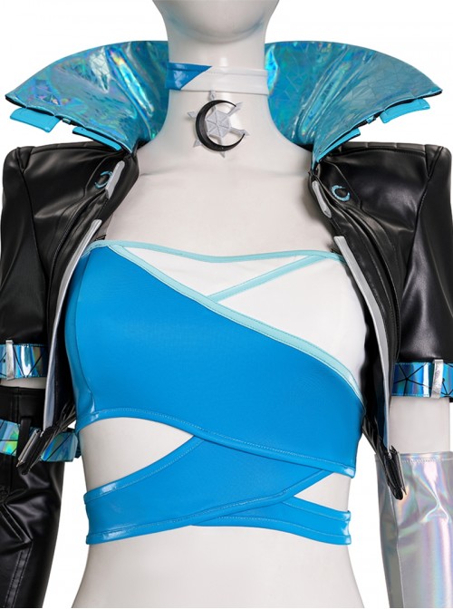 Game Marvel Rivals Halloween Cosplay Seol Hee Luna Snow Costume Set Without Shoes