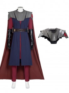 Animation Star Wars The Clone Wars Halloween Cosplay Anakin Skywalker Costume Blue Long Vest