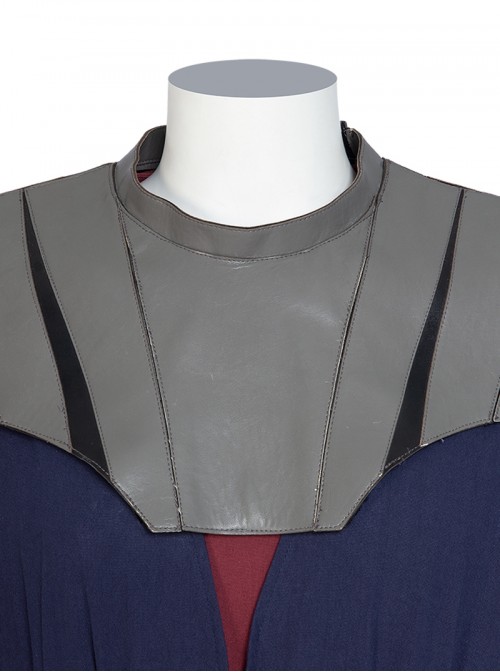 Animation Star Wars The Clone Wars Halloween Cosplay Anakin Skywalker Costume Blue Long Vest