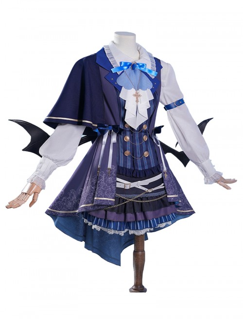 Vtuber Halloween Cosplay Seren Azuma Halloween Formal Dress Outfit Costume Full Set