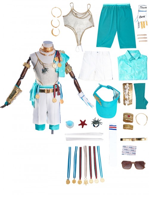 Identity V Halloween Cosplay Ganji Gupta Batter Champion Helmsman Costume Full Set