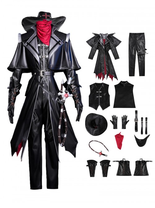 Identity V Halloween Cosplay Cowboy Kevin Alonso Misfit Reverse Blade Whip Costume Set
