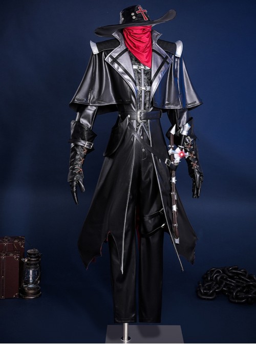 Identity V Halloween Cosplay Cowboy Kevin Alonso Misfit Reverse Blade Whip Costume Set
