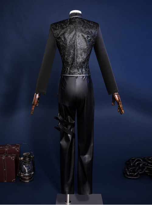 Identity V Halloween Cosplay Cowboy Kevin Alonso Misfit Reverse Blade Whip Costume Set