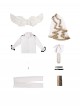 Blue Lock Halloween Cosplay Chigiri Hyoma White Angel Costume Costume Full Set