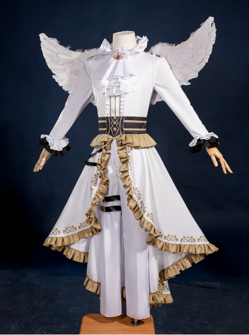 Blue Lock Halloween Cosplay Chigiri Hyoma White Angel Costume Costume Full Set