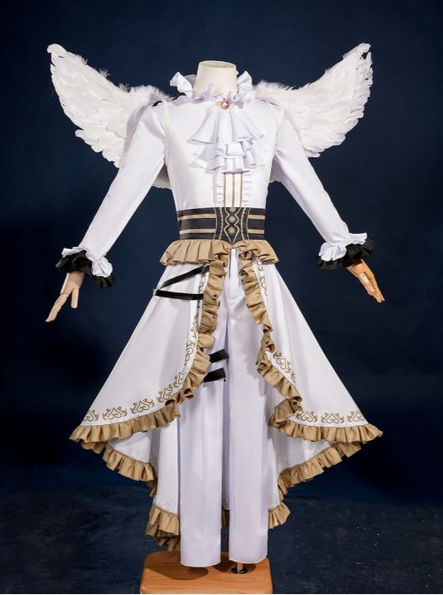 Blue Lock Halloween Cosplay Chigiri Hyoma White Angel Costume Costume Full Set