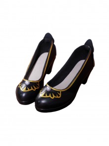 Game Honkai Star Rail Halloween Cosplay Fugue Accessories Black High Heels