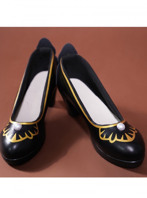 Game Honkai Star Rail Halloween Cosplay Fugue Accessories Black High Heels