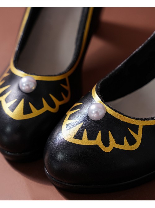 Game Honkai Star Rail Halloween Cosplay Fugue Accessories Black High Heels