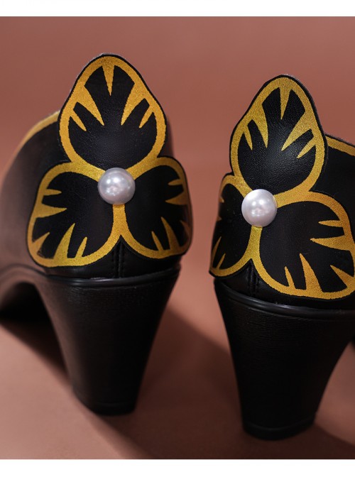 Game Honkai Star Rail Halloween Cosplay Fugue Accessories Black High Heels