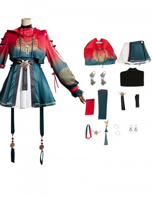 Game Gui Long Chao Halloween Cosplay Rin Costume Full Set