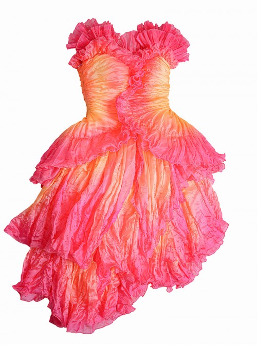 Movie Wicked Halloween Cosplay Glinda Gradient Dress Costume Set