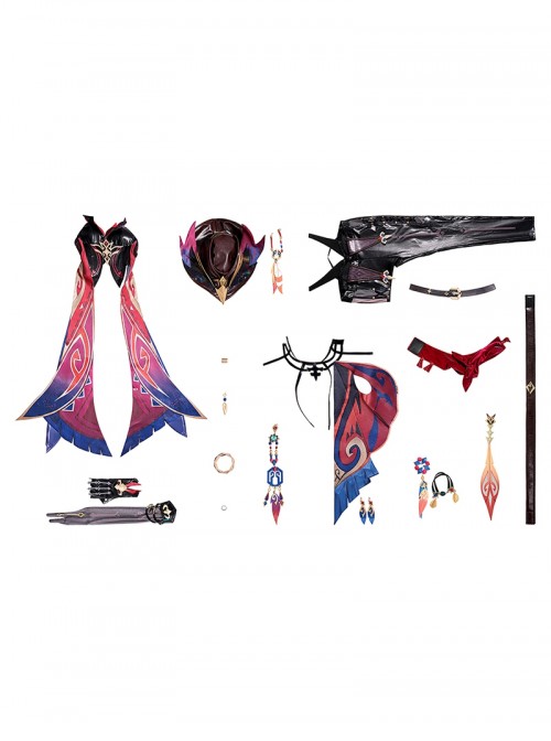 Game Genshin Impact Halloween Cosplay Chasca Costume Full Set
