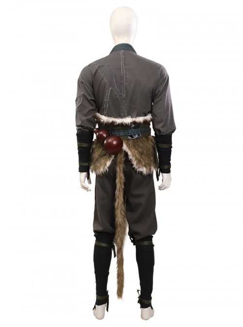 Black Myth Wukong Halloween Cosplay Wukong Fur Waistband Costume Set Without Gourd Without Masks